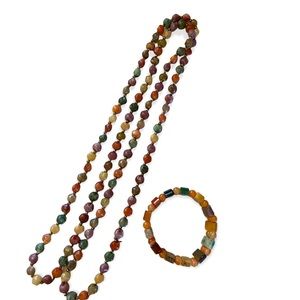 Vintage stone costume jewelry set